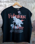 Fabulous & Free Unicorn Pride Tank LGBTQIA+ Pride Black French Terry Boxy Tank Top French Terry Boxy Tank Top