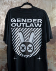Gender Outlaw Mad Rabbit Graphic T-Shirt Streetwear Style Black Oversize Deep Drop Shoulder Tee Oversize Deep Drop Shoulder Tee - 190 GSM