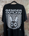 Gender Outlaw Mad Rabbit Graphic T-Shirt Streetwear Style Black Oversize Deep Drop Shoulder Tee Oversize Deep Drop Shoulder Tee - 190 GSM