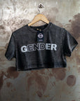 End Gender Graphic Tee Cute Snow Washed Crop Top Snow Washed Crop Top