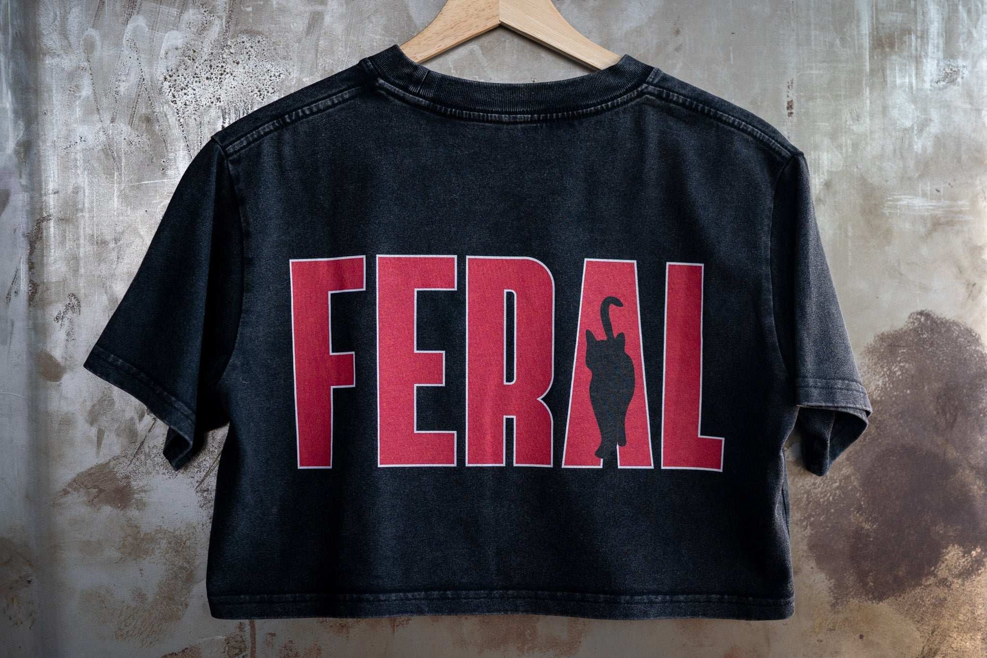 Feral Femme Club Red Lesbian & Queer Womxn Pride Snow Washed Crop Top Snow Washed Crop Top