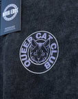 Queer Cat Club Queer Pride Lavender Text on Snow Washed Crop Top Snow Washed Crop Top