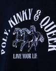 Poly Kinky and Queer Pride Live your Life Black French Terry Boxy Tank Top French Terry Boxy Tank Top