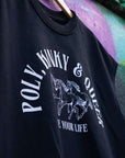 Poly Kinky and Queer Pride Live your Life Black French Terry Boxy Tank Top French Terry Boxy Tank Top