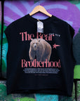 The Bear Brotherhood Graphic Gay Pride Vintage Style on Front of Black French Terry Boxy Tank Top French Terry Boxy Tank Top
