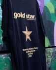 Gold Star T Shirt Born Gay, Stayed Gay Pride T-Shirt Black Oversize Deep Drop Shoulder Tee Oversize Deep Drop Shoulder Tee - 190 GSM