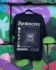 Unapologetically Homocore Graphic Tee Japanese Streetwear Inspired Black Oversize Deep Drop Shoulder Tee Oversize Deep Drop Shoulder Tee - 190 GSM