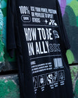 How to be an Ally Graphic Tee Streetwear Style LGBTQIA+ Ally Black Oversize Deep Drop Shoulder Tee Oversize Deep Drop Shoulder Tee - 190 GSM