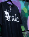 Ursula Spray Paint Crown Graphic Tee Lesbian Pride T-Shirt Black Oversize Deep Drop Shoulder Tee Oversize Deep Drop Shoulder Tee - 190 GSM