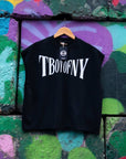 T Boy of NY Boxing Aesthetic front of Black French Terry Boxy Tank Top French Terry Boxy Tank Top