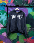 T Boy of NY Sweatshirt Boxing Aesthetic front of Zip-Through Boxy Fleece Hoodie Zip-Through Boxy Hoodie
