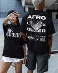 Chicane Intersectional Pride Gear Gender Diversity Streetwear Spray Paint Oversize Deep Drop Shoulder Tee - 190 GSM