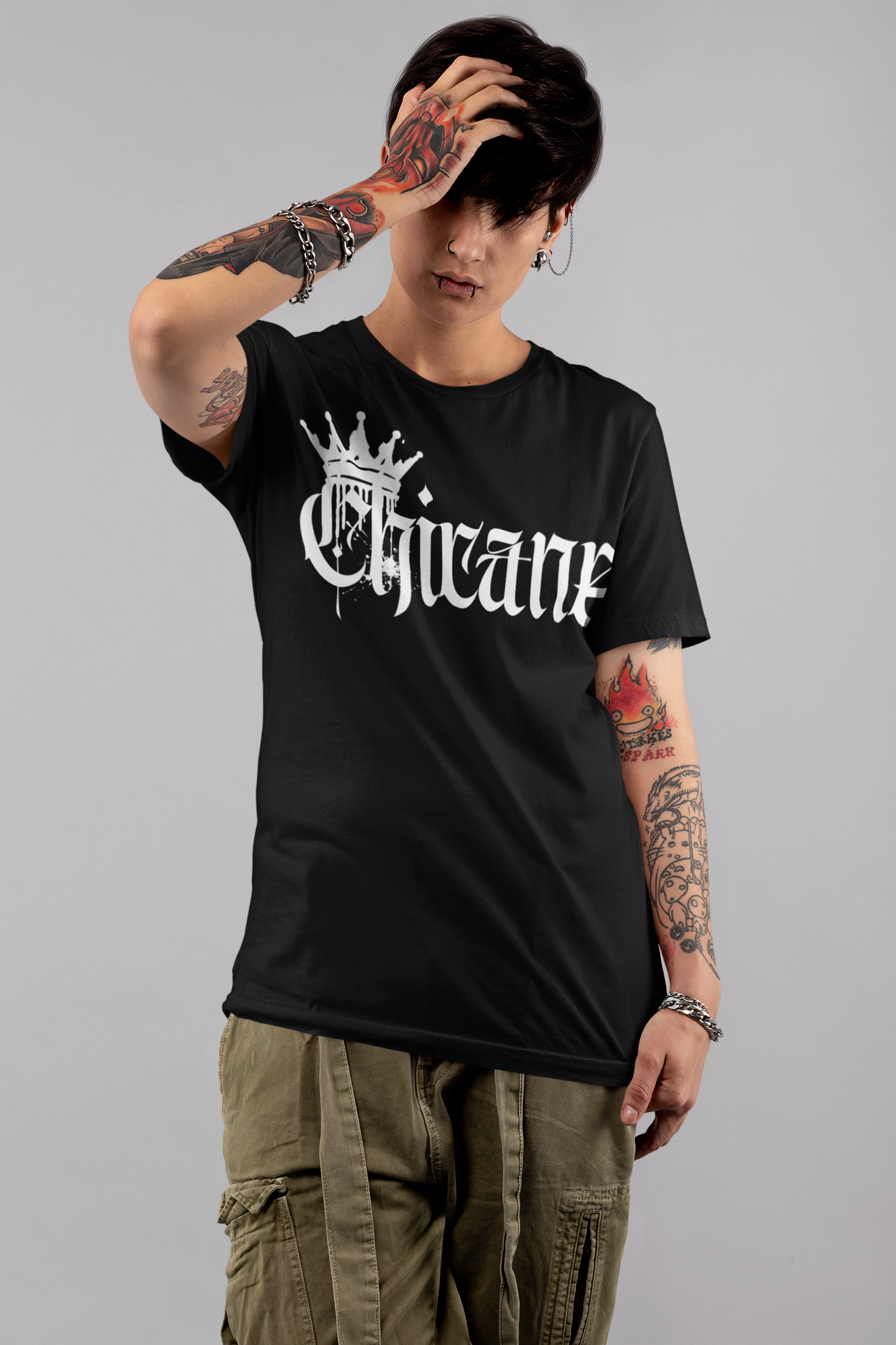 Chicane Intersectional Pride Gear Gender Diversity Streetwear Spray Paint Oversize Deep Drop Shoulder Tee - 190 GSM Oversize Deep Drop Shoulder Tee - 190 GSM