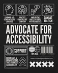 Advocate for Accessibility T-Shirt Support Pride Shirts for Allies Black Relaxed Fit T-Shirt Relaxed Fit T-Shirt