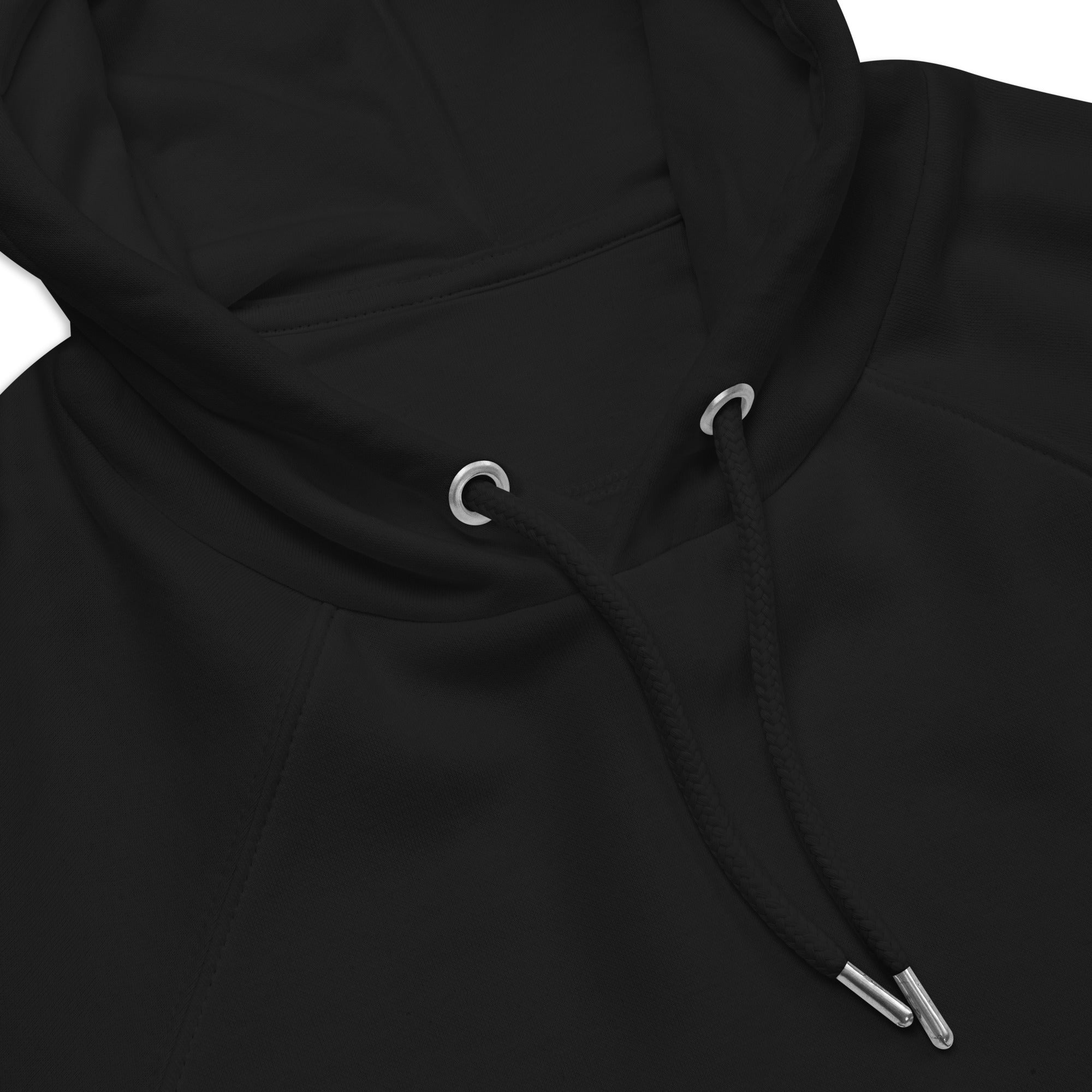 Close up view of the High Quality construction at the collar with the drawstrings