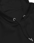 Close up view of the High Quality construction at the collar with the drawstrings