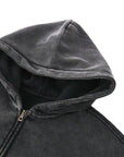 T Boy of NY Sweatshirt Boxing Aesthetic front of Zip-Through Boxy Fleece Hoodie Zip-Through Boxy Hoodie