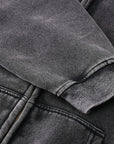 T Boy of NY Sweatshirt Boxing Aesthetic front of Zip-Through Boxy Fleece Hoodie Zip-Through Boxy Hoodie
