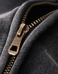 T Boy of NY Sweatshirt Boxing Aesthetic front of Zip-Through Boxy Fleece Hoodie Zip-Through Boxy Hoodie