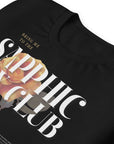 Sapphic Sex Club Graphic Tee Lesbian Pride T-Shirt Black Relaxed Fit T-Shirt Relaxed Fit T-Shirt