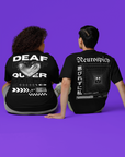 Deaf & Queer Streetwear Graphic Tee Disability Pride Oversize Deep Drop Shoulder Tee - 190 GSM