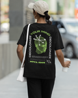 Decolonize your Mind Graphic Tee Streetwear Style on Black Oversize Deep Drop Shoulder Tee