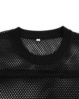 Feral Femme Club Mesh Pride Tee Black See-through Boxy Net T-shirt See-through Boxy Net T-Shirt