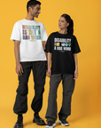 Disability is NOT a bad word Disability Pride Size Inclusive Black Oversize Tee Size Inclusive Oversize Tee