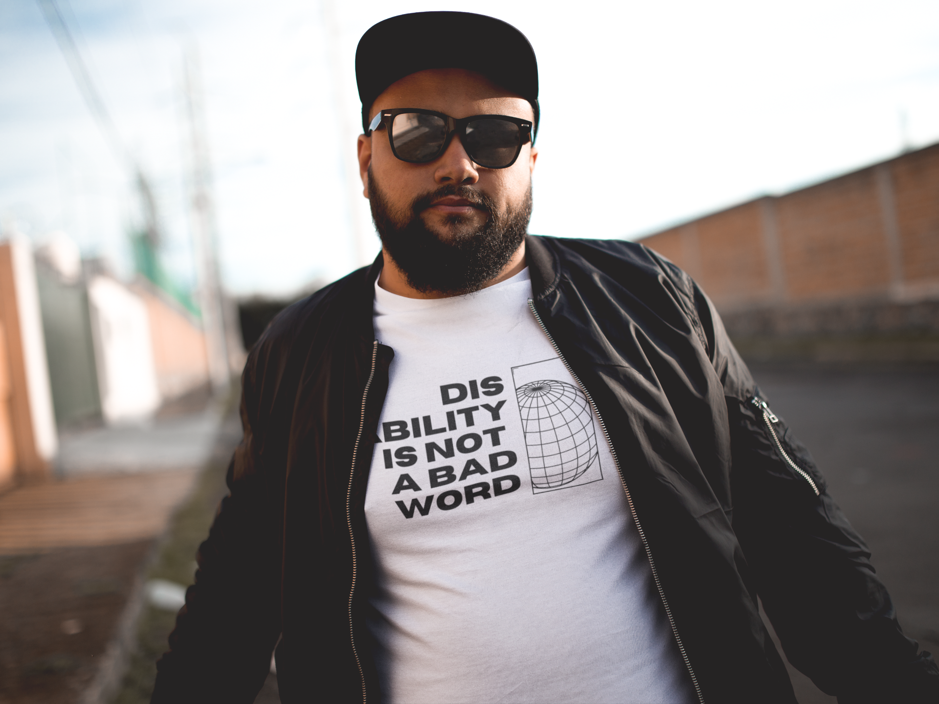 Disability is not a bad word Graphic Tee Disability Pride Oversize Deep Drop Shoulder Tee Oversize Deep Drop Shoulder Tee - 190 GSM
