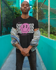 Disability Pride Graphic Tee Pink Smiley Disabled and Proud T-Shirt Oversize Deep Drop Shoulder Tee - 190 GSM