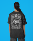 Memento Mori Design with Dyke in Gothic Lettering Vintage Wash Frayed T-Shirt Vintage Wash Frayed T-Shirt