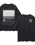 Enigma Streetwear T-Shirt Outsider Shirt Black Oversize Tee Oversize Deep Drop Shoulder Tee - 190 GSM