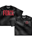 Feral Femme Club Mesh Pride Tee Black See-through Boxy Net T-shirt See-through Boxy Net T-Shirt