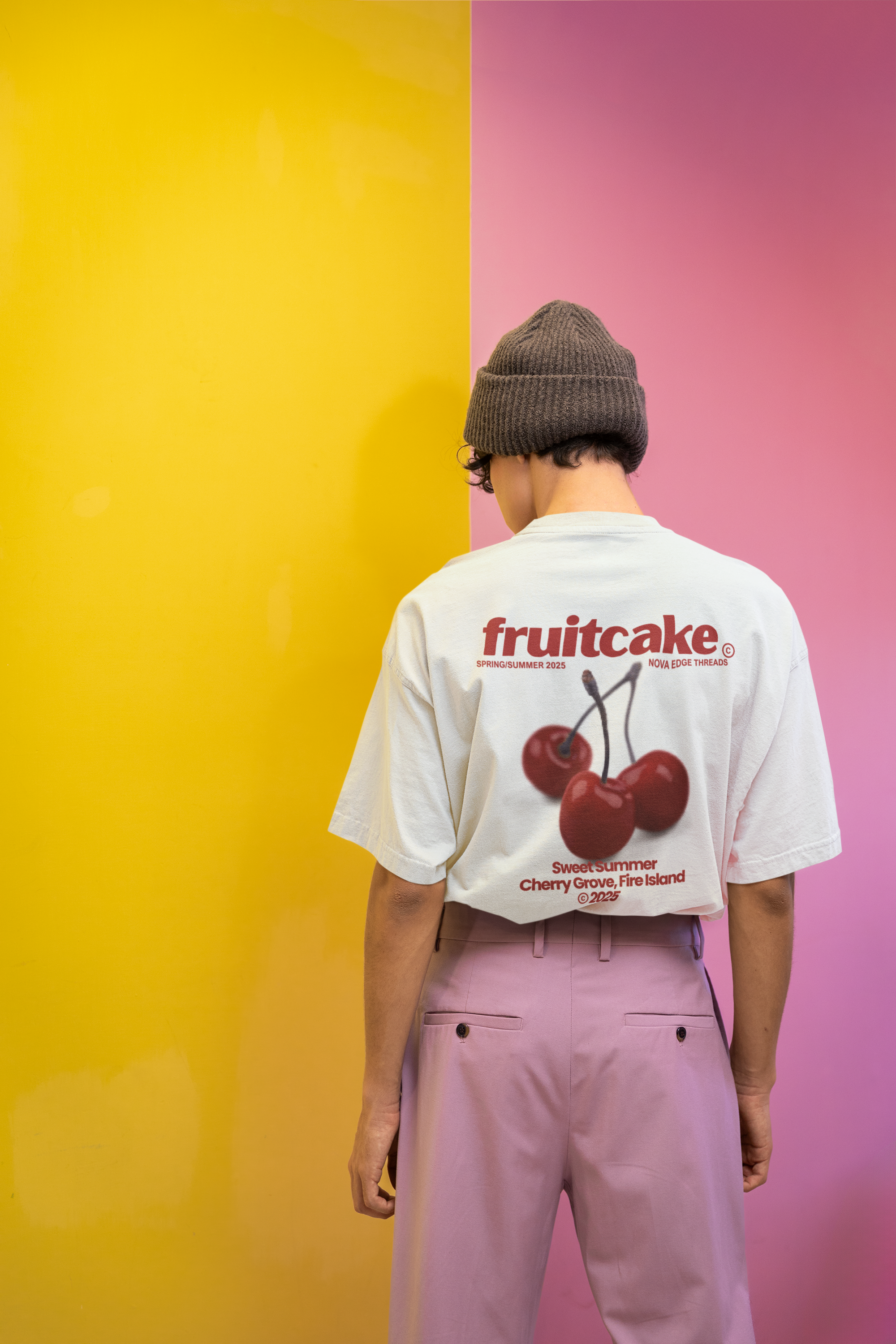 Fruitcake Gay Pride Cherry Summer Oversize Deep Drop Shoulder Tee Oversize Deep Drop Shoulder Tee - 190 GSM