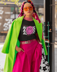 Unapologetically Autistic Black Pink Graphic Tee Disability Pride Relaxed fit T-shirt Relaxed Fit T-Shirt
