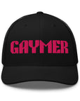 Pink Gaymer Trucker Hat Pixelated Gay Pride Trucker Cap Retro Trucker Hat