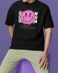 Gaysian & Proud Pink Smiley Face Graphic Tee Black Oversize Deep Drop Shoulder Tee Oversize Deep Drop Shoulder Tee - 190 GSM