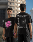 Gaysian & Proud Pink Smiley Face Graphic Tee Black Oversize Deep Drop Shoulder Tee Oversize Deep Drop Shoulder Tee - 190 GSM