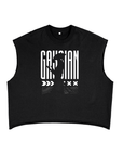 Gaysian Pride Warrior Shadow Design Black French Terry Boxy Tank Top French Terry Boxy Tank Top