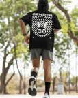 Gender Outlaw Mad Rabbit Graphic T-Shirt Streetwear Style Black Oversize Deep Drop Shoulder Tee Oversize Deep Drop Shoulder Tee - 190 GSM