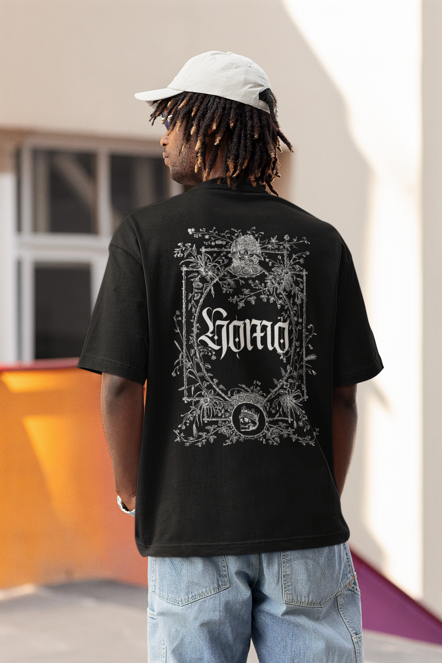 Homosexual Gothic Pride T-Shirt Memento Mori Oversize Deep Drop Shoulder Tee Oversize Deep Drop Shoulder Tee - 190 GSM