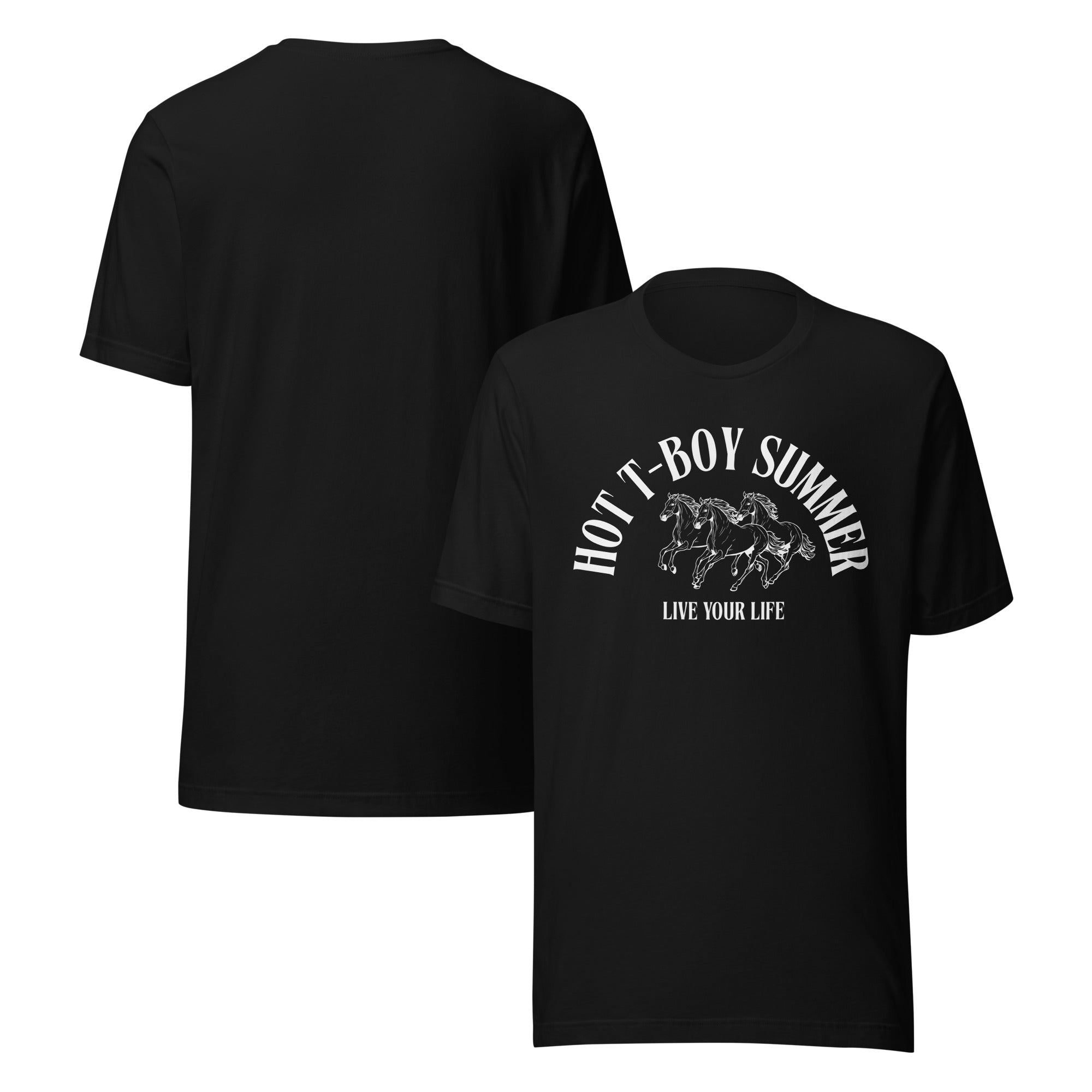 Hot T Boy Summer Live your Life Trans Pride Black Relaxed Fit T-shirt Relaxed Fit T-Shirt
