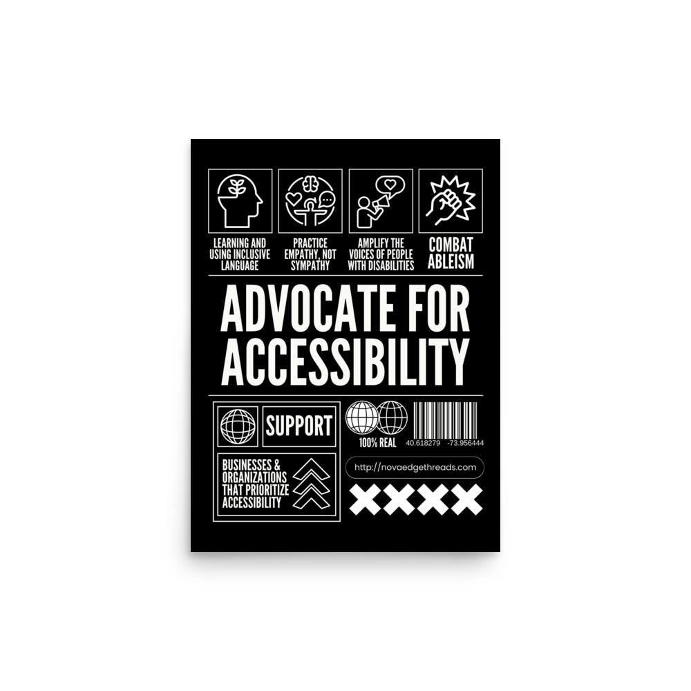 Advocate for Accessibility Poster Disability Pride Enhanced Matte Paper Poster