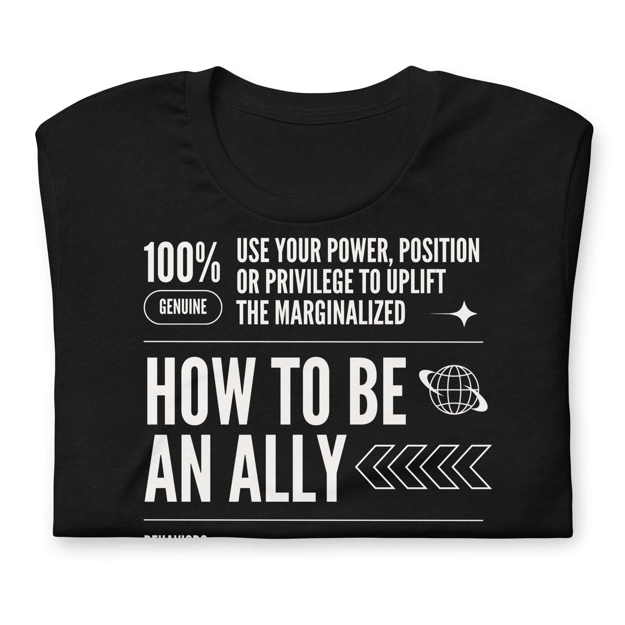 How to be an Ally Graphic Tee Pride Shirts for Allies Black Relaxed Fit T-Shirt Relaxed Fit T-Shirt