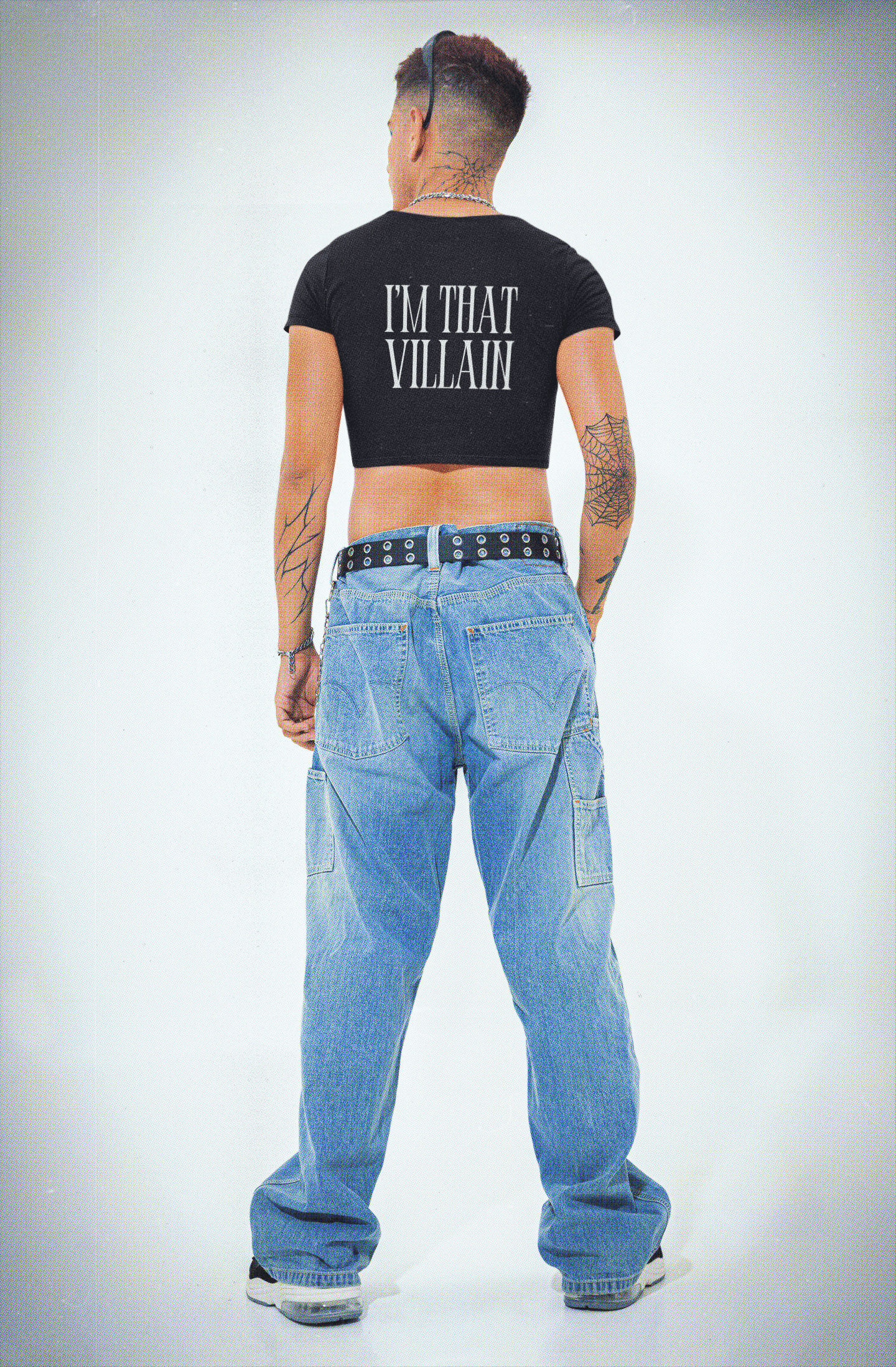 I'm that Villain Crop Top Queer coded Pride Shirt Black Baby Tee Seamless T-Shirt Baby Tee Seamless Tee