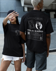 Joker Streetwear T-Shirt Wild Card Outsider Series Black Oversize Tee Oversize Deep Drop Shoulder Tee - 190 GSM