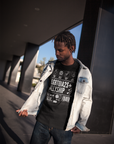 LGBTQIA2S+ Allyship Streetwear Style Front Graphic Tee Oversize Deep Drop Shoulder Tee - 190 GSM