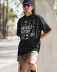 LGBTQIA2S+ Allyship Streetwear Style Front Graphic Tee Oversize Deep Drop Shoulder Tee - 190 GSM