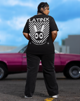 Camiseta de orgullo interseccional latino, moda urbana, camiseta negra de gran tamaño con lavado ácido, 250 g/m²