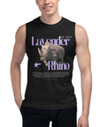 Lavender Rhino Gay Pride Symbol Tee Black Relaxed Fit Sleeveless Tank Top